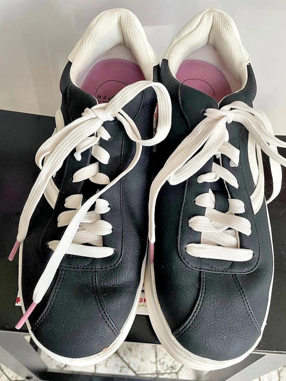Ryka Viv Max Platform Sneaker Black & White